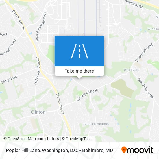 Poplar Hill Lane map