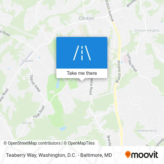Teaberry Way map