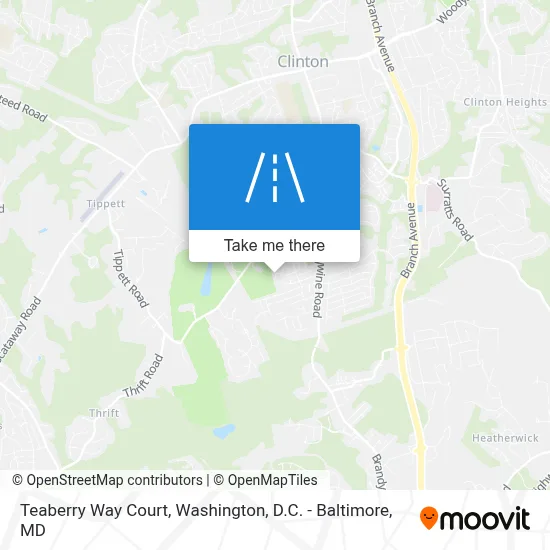 Teaberry Way Court map