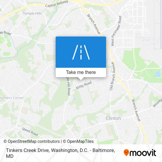 Tinkers Creek Drive map