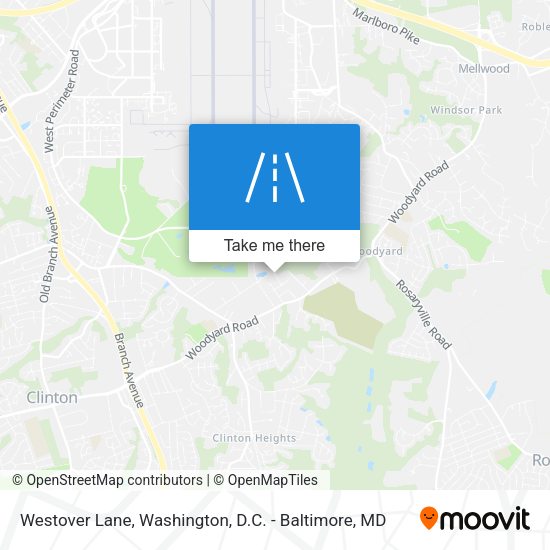 Westover Lane map
