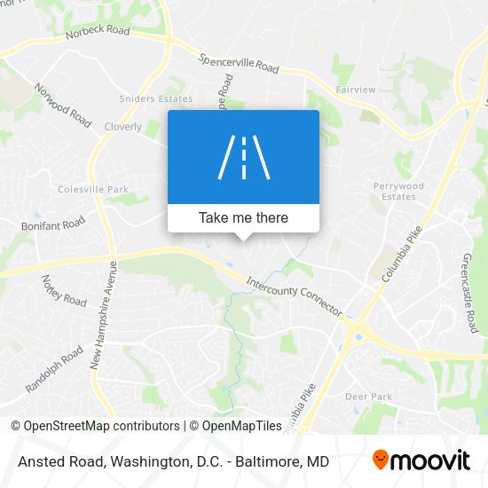 Ansted Road map