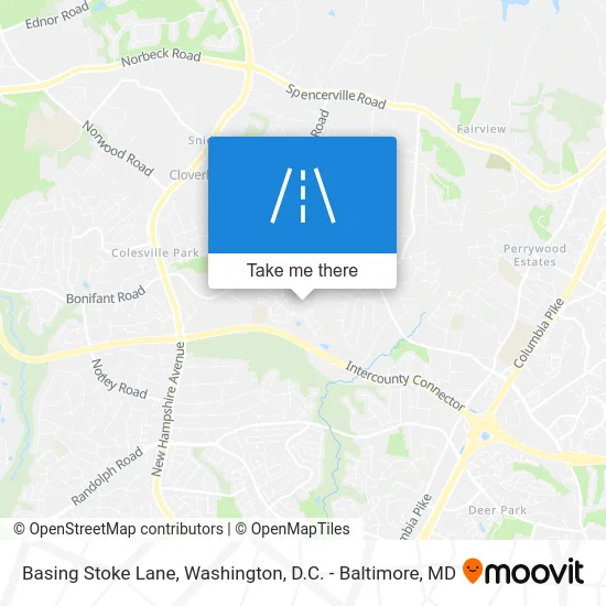 Basing Stoke Lane map