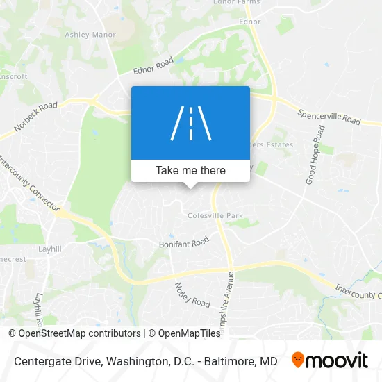Centergate Drive map