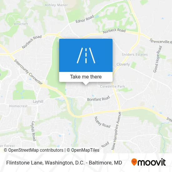 Flintstone Lane map