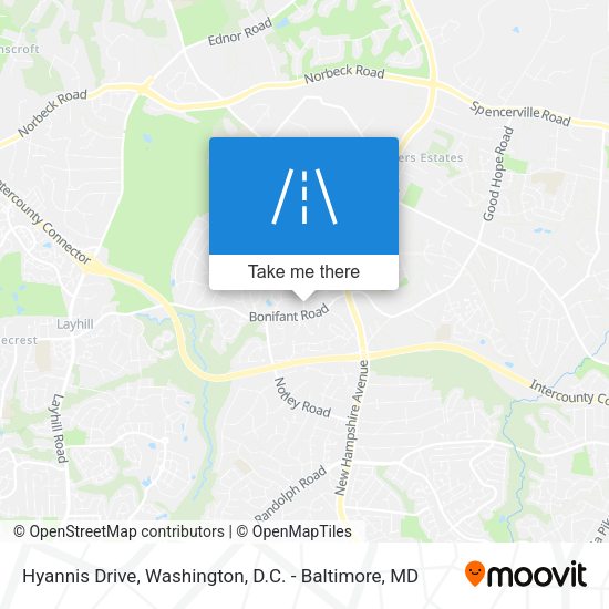 Hyannis Drive map