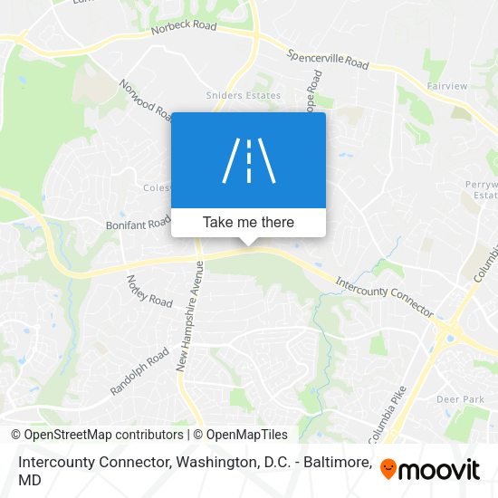 Mapa de Intercounty Connector