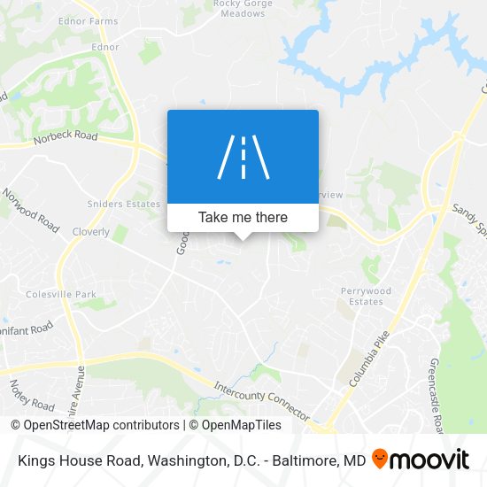 Kings House Road map