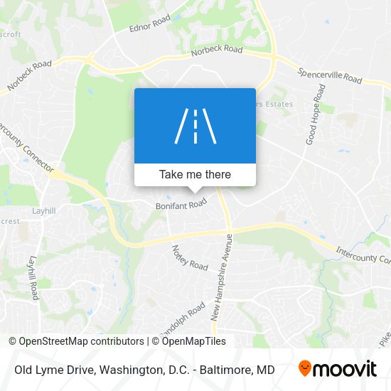 Old Lyme Drive map