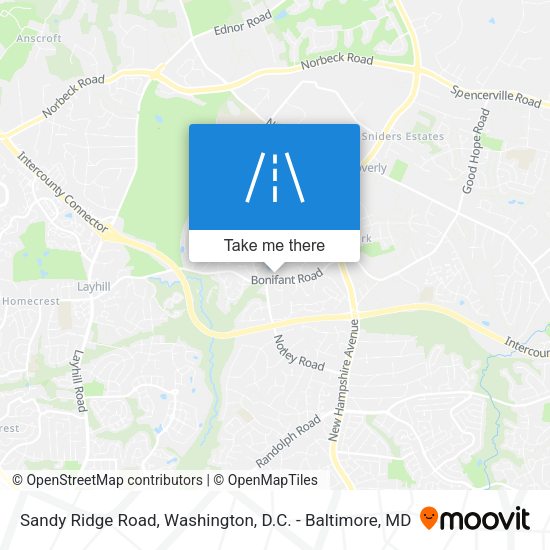 Sandy Ridge Road map