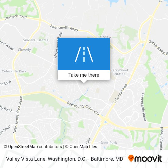 Valley Vista Lane map