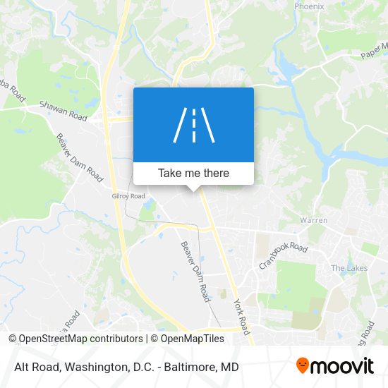 Mapa de Alt Road