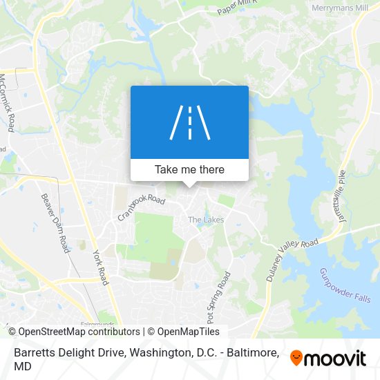 Barretts Delight Drive map