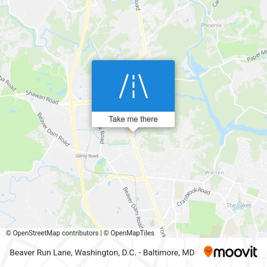 Mapa de Beaver Run Lane