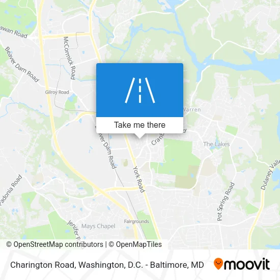 Charington Road map