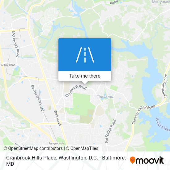 Cranbrook Hills Place map
