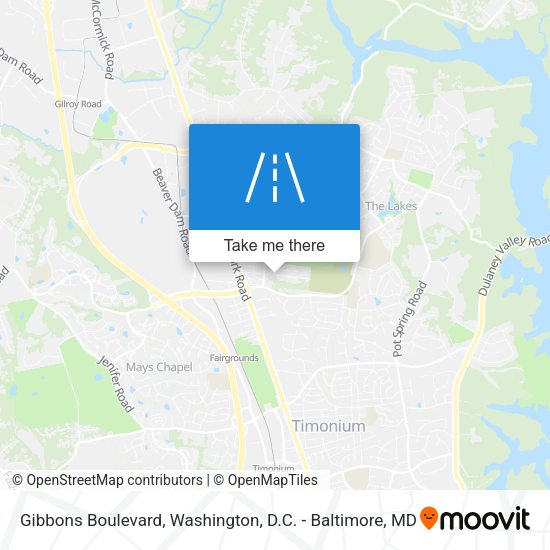 Gibbons Boulevard map