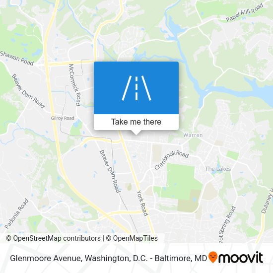 Glenmoore Avenue map