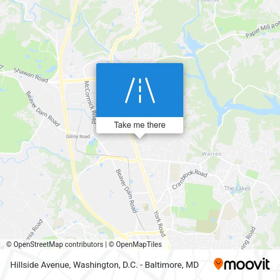 Hillside Avenue map