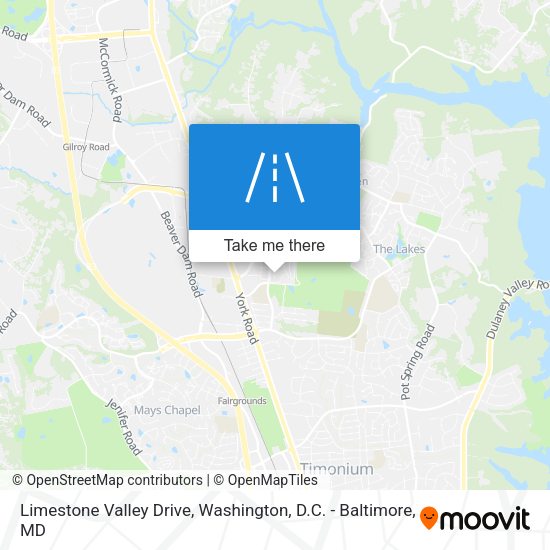 Limestone Valley Drive map