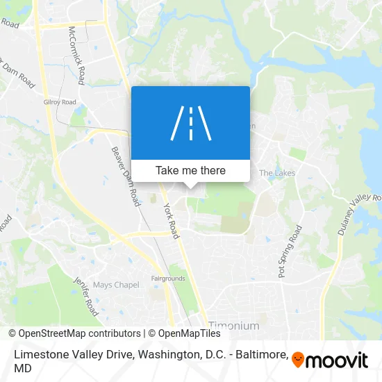 Limestone Valley Drive map