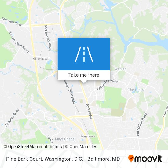 Mapa de Pine Bark Court