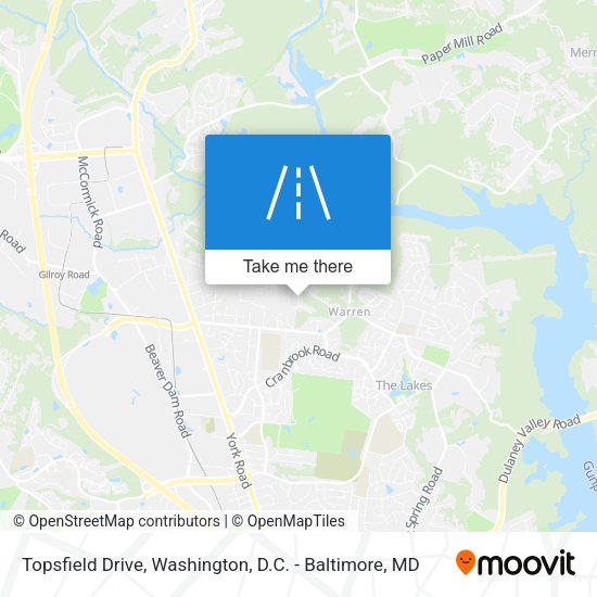 Topsfield Drive map