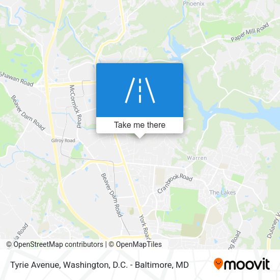 Tyrie Avenue map