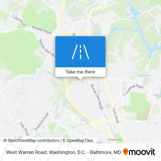 West Warren Road map