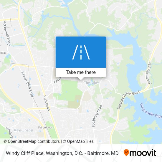 Windy Cliff Place map