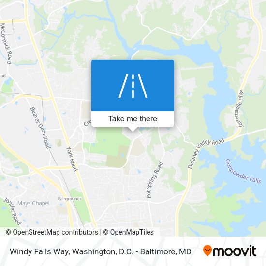 Windy Falls Way map