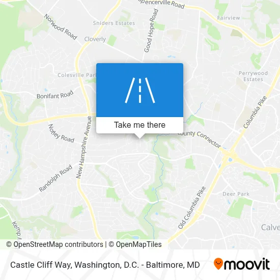 Castle Cliff Way map