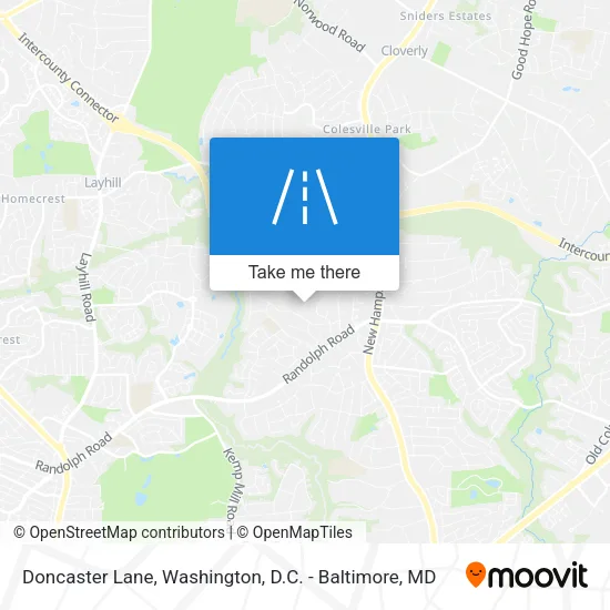 Doncaster Lane map