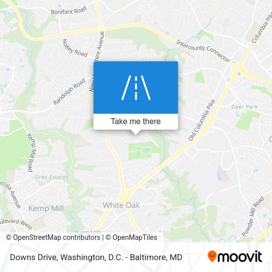 Downs Drive map