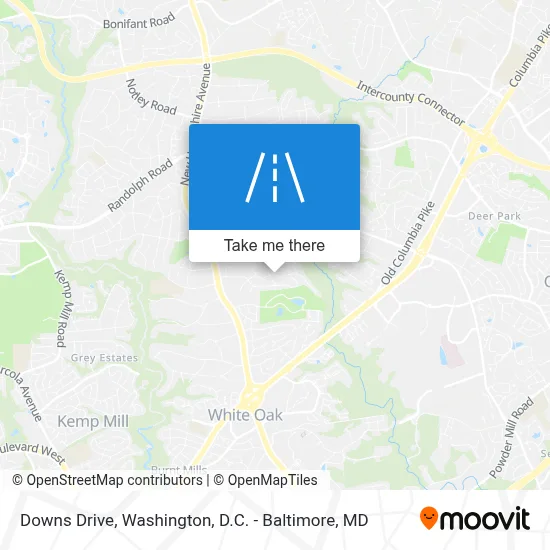 Downs Drive map