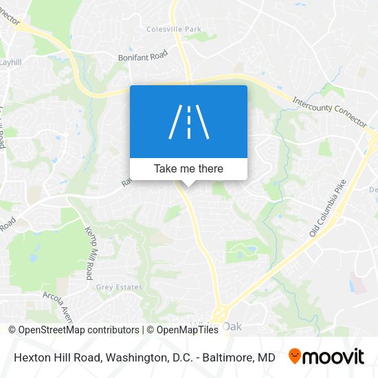 Hexton Hill Road map