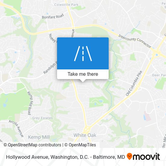 Hollywood Avenue map