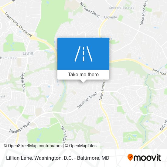 Lillian Lane map