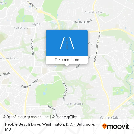 Pebble Beach Drive map