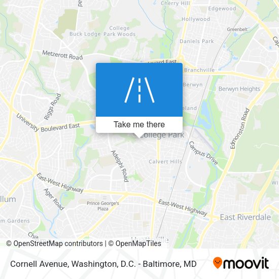 Cornell Avenue map