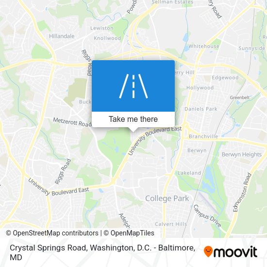 Crystal Springs Road map