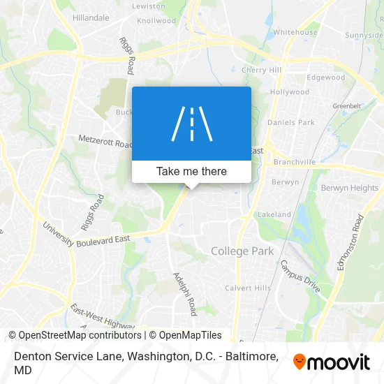 Denton Service Lane map