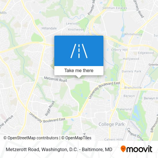 Metzerott Road map