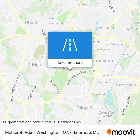 Metzerott Road map