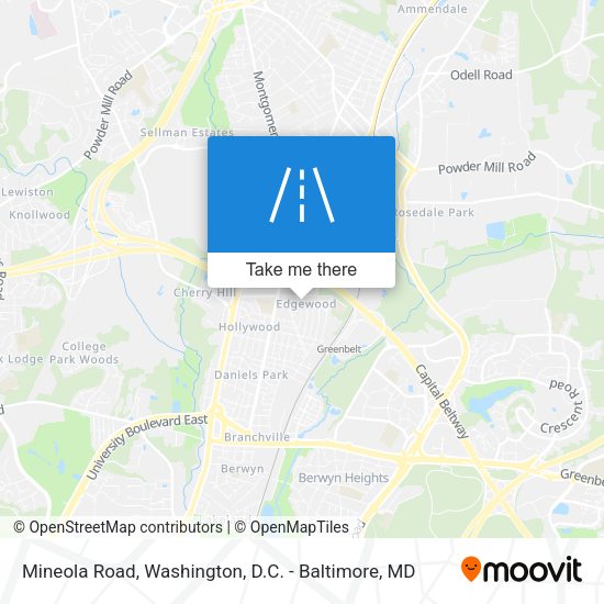 Mineola Road map