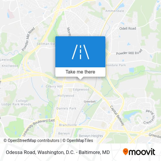 Odessa Road map
