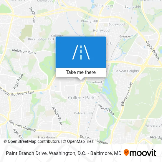 Paint Branch Drive map
