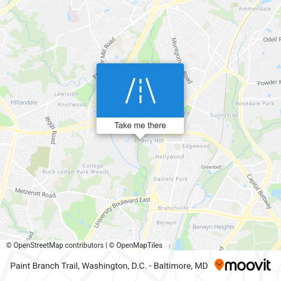 Mapa de Paint Branch Trail