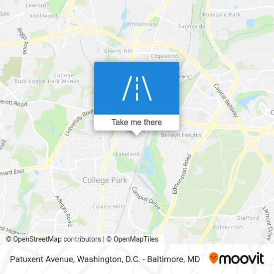 Patuxent Avenue map