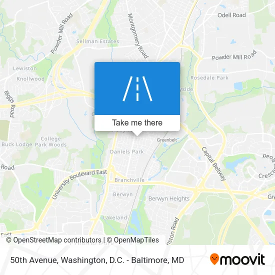 50th Avenue map